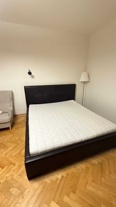 Łóżko wenge materac Hilding Salsa 180x200 szafki nocne szafa