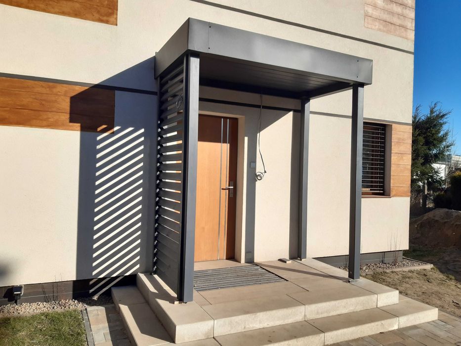 Taras przydomowy Z18 ! DREWNIANE Zadaszenie nad drzwiami!