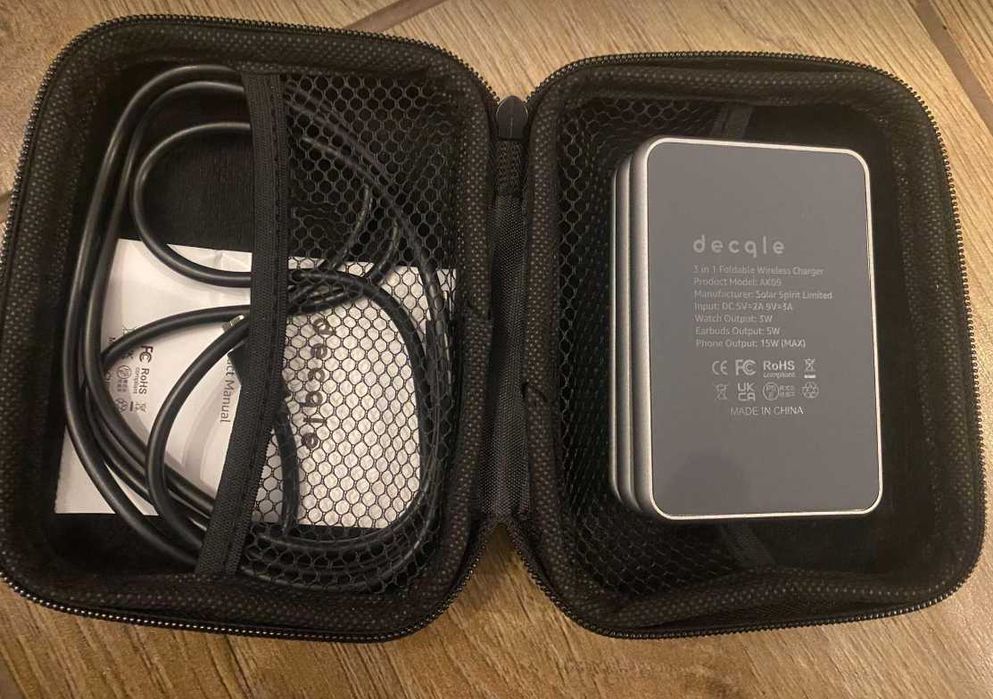 Decqle Magnetyczna Bezprzewodowa Stacja Ładująca 3 w 1