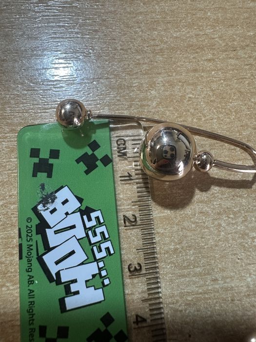 Сережки, золото 585 проби 4.75;5.55г