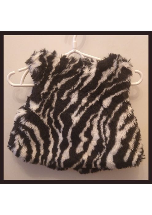 Kamizelka futerko zebra