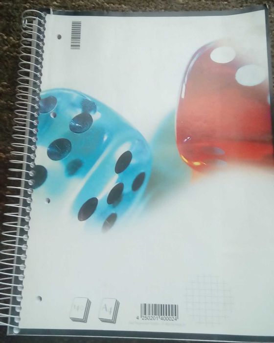 4 A4 notebooks, 3 ruled and 1 squared, spiral-bound, new.64284990046977121