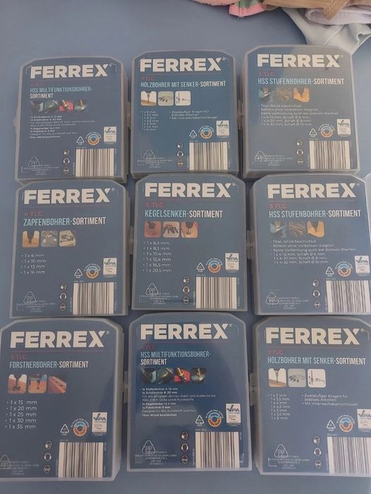 Сверла Ferrex конусные зубчатые сверла по бетон дерево железо Германия