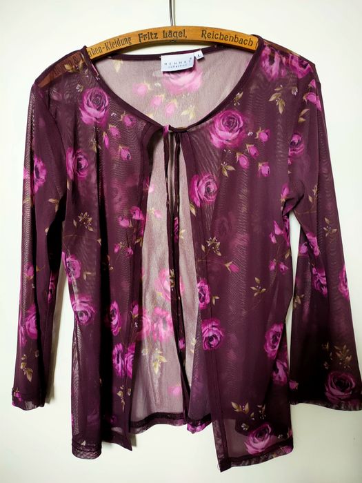 Wdzianko Bluzka siateczka róże