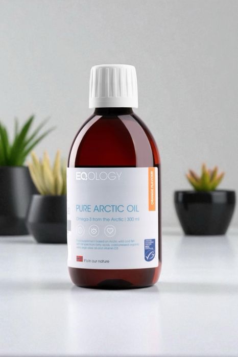 Olej omega-3 eqology pure arctic oil pomarańczowy z witaminą D3