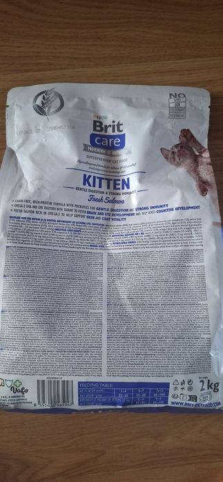 Sucha karma dla kota Brit Care kitten 2 kg łosoś +probiotyk