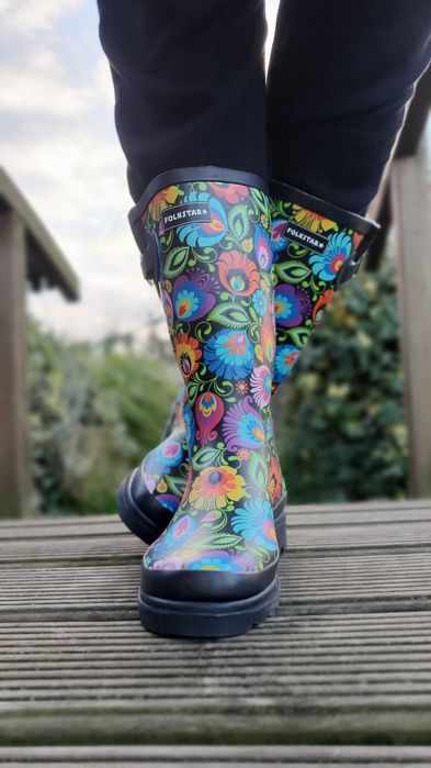 Kalosze długie folk wzory łowickie rozmiar 40Folkstar