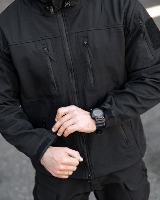 Куртка Міська тактична Чорна MAXIMUS софтшел black