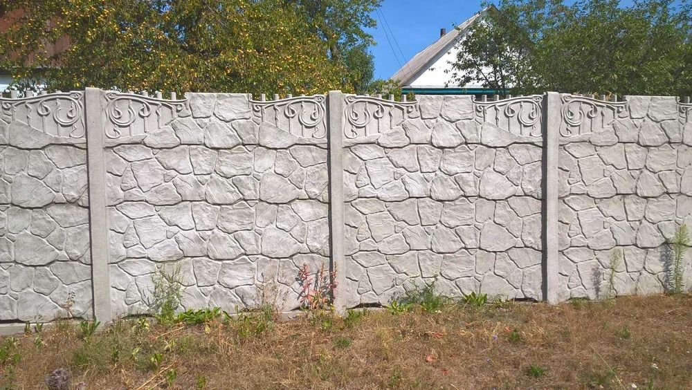 Бетонні паркани, продаж , монтаж
