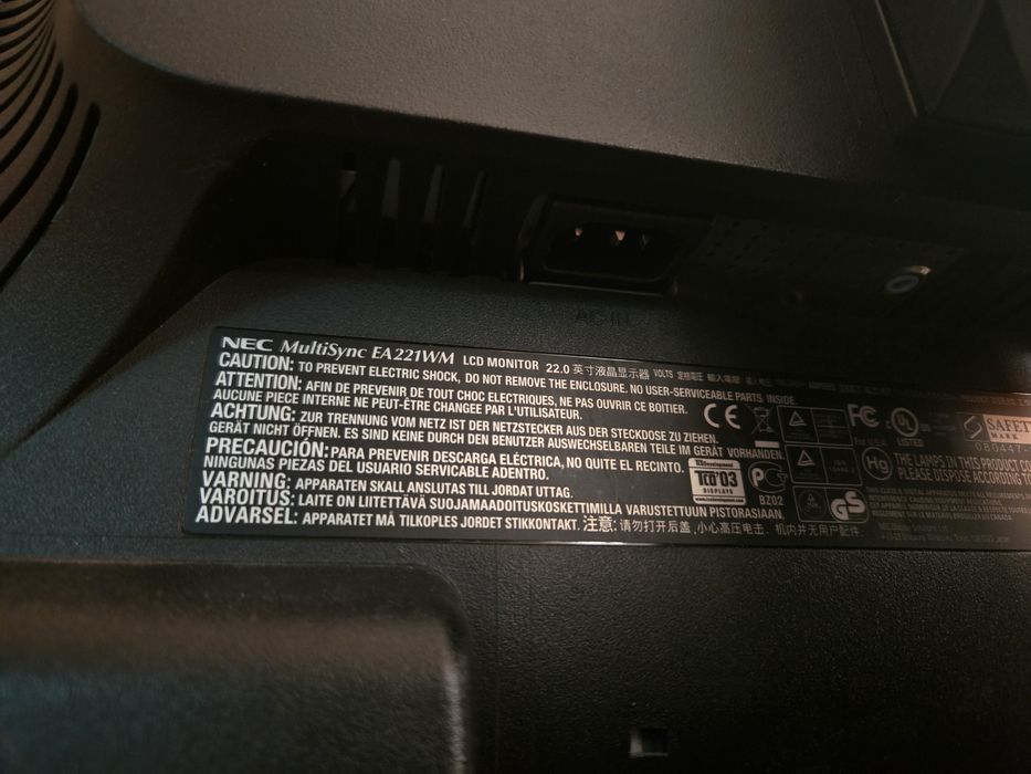 Монітор NEC EA221-WM-BK