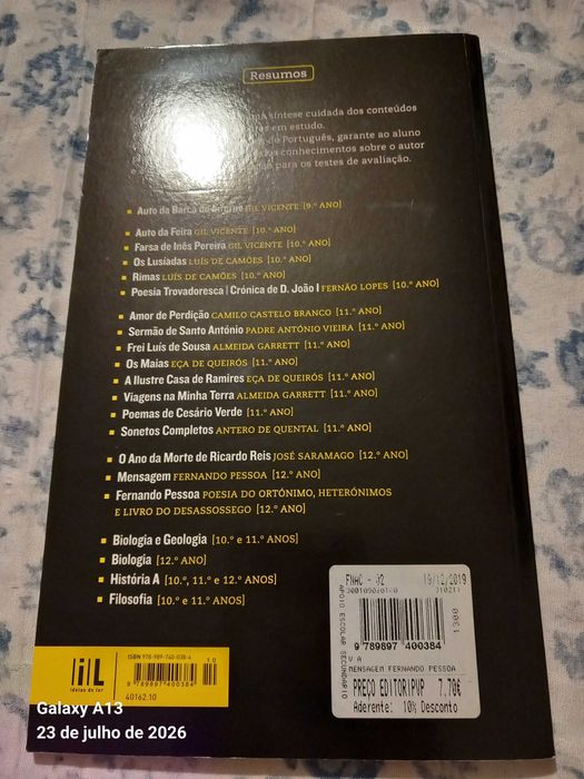 Resumos Mensagem 12°ano com envio incluído