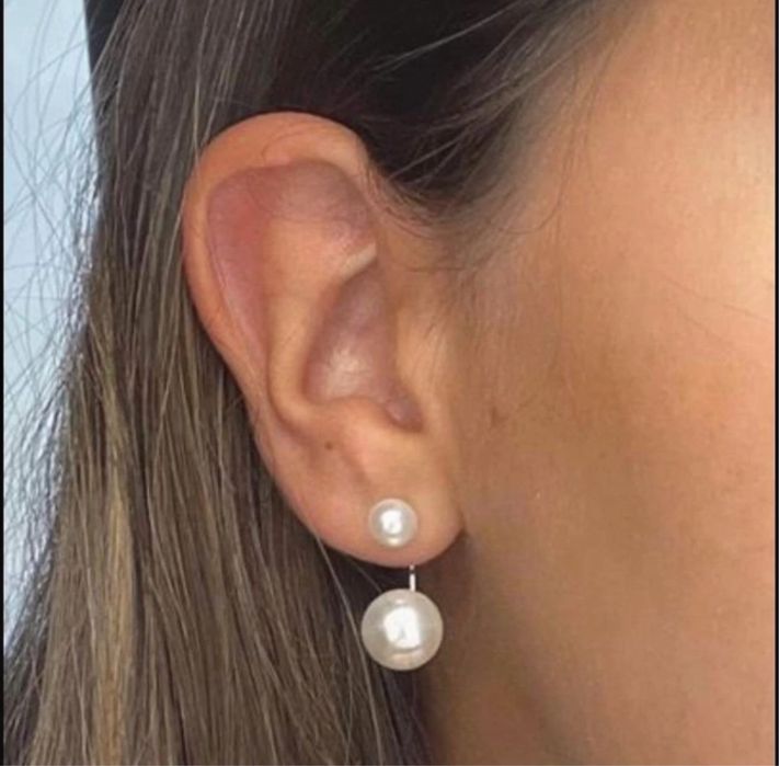 Brincos em orata com perolas