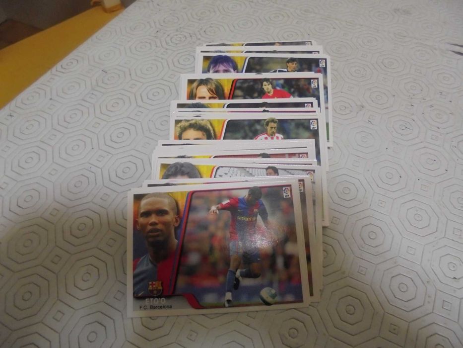 Lote de 126 cartas de futebol La Liga 2007-08