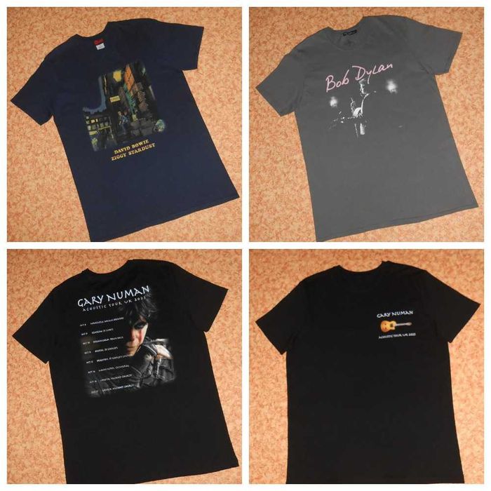 Футболки Bowie Blondie AC/DC Foo Fighters Queen Gary Numan та ін