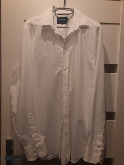 Koszula męska LAMBERT  biała w prążki