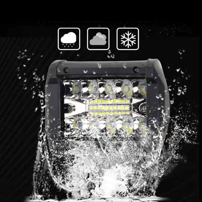 Faróis Auxiliares LED Offroad 20W - Par Spot Quadrados IP67