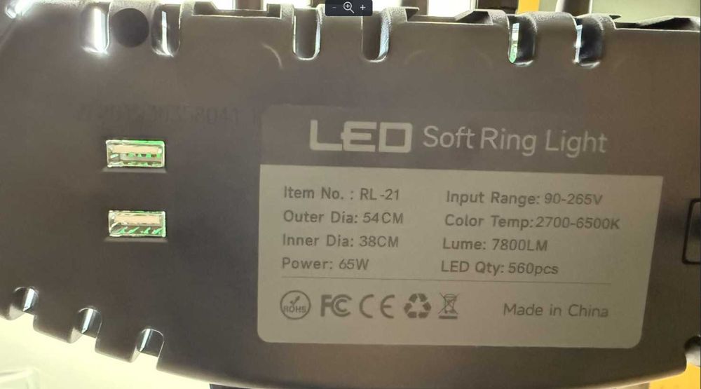 Професійна кільцева led Rl 21 лампа 54 см  сумка для зберігання ШТАТИВ