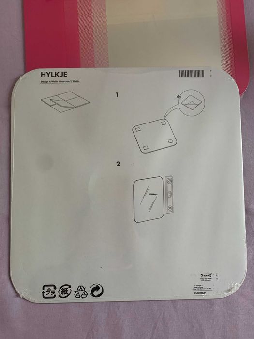 Espelhos Decoração Hylkje IKEA - Amarelo e Rosa - 30x30cm