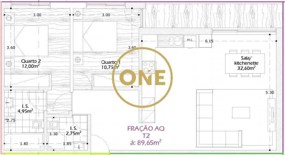 Apartamento T2 em Construção em Calendário