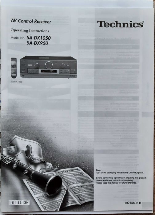 Technics Amplituner SA DX 950/1050 instrukcja