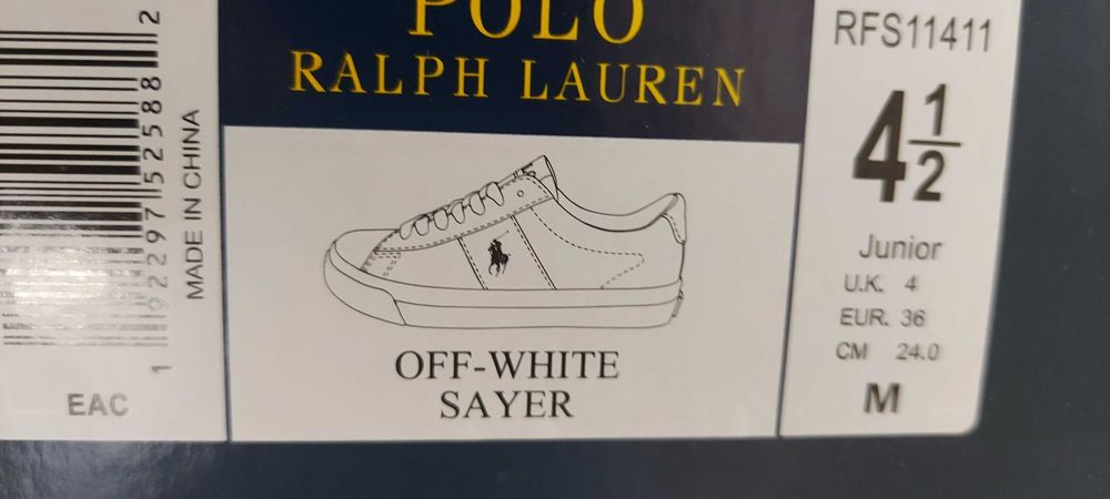Polo Ralph Lauren buty sneakersy tenisówki 36,5 z USA
