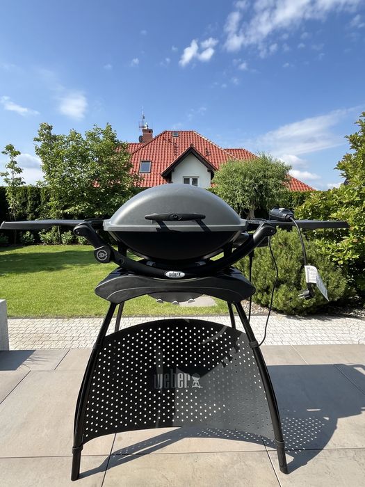 Weber q 2400 W. Grill elektryczny. Stojak. Pokrowiec.
