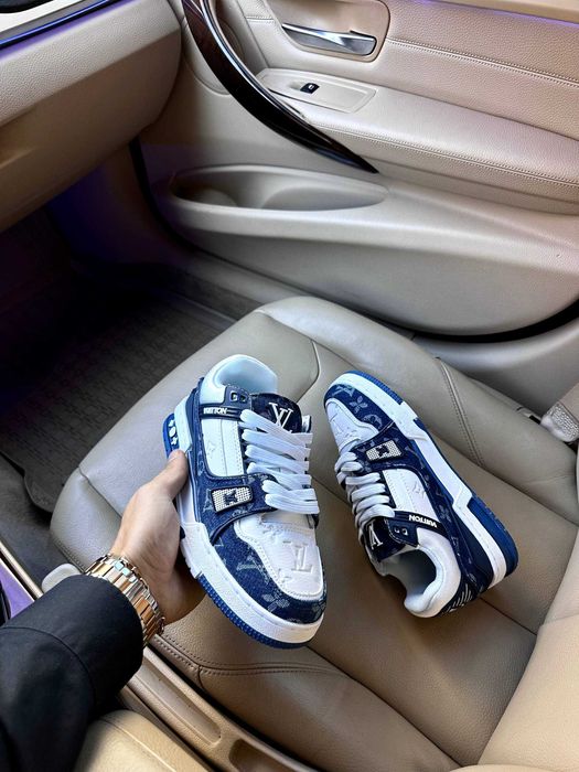 Кросівки Louis Vuitton Trainer Sneaker Blue Кроссовки Луи Витон 36-46