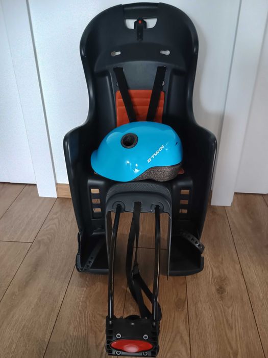 Fotelik rowerowy z kaskiem komplet BOODlI