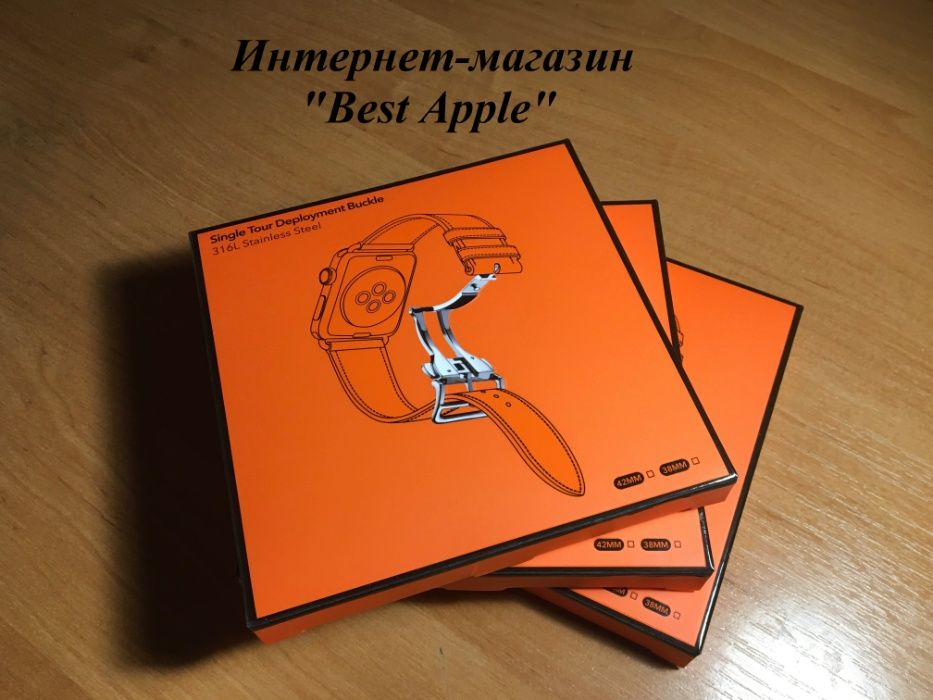 Кожаный Ремешок Single Tour Hermes Deployment Buckle,Apple Watch 38/42