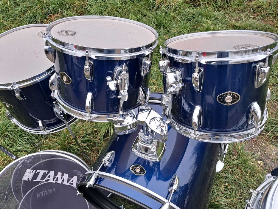 Tama Stagestar 18, 10, 12, 14 + naciągi siateczkowe cicha perkusja.