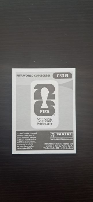 Cromo futebol de Luka Modric(Mundial 2026)da Panini