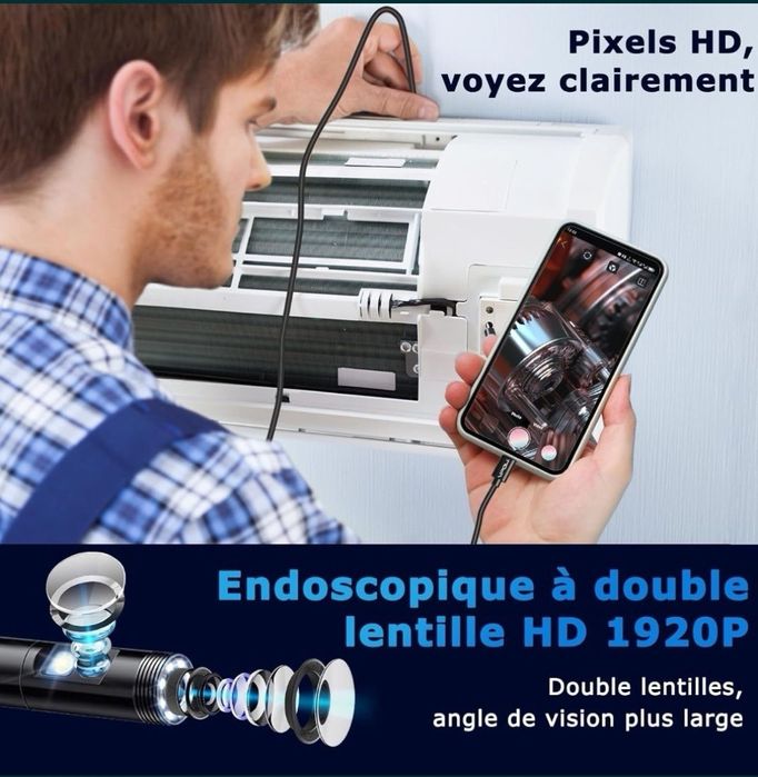 Kamera boroskopowa  do  telefonu  BOROSKOP WiFi 1080P HD 3 m wodo..