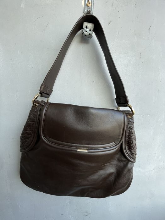 Bvlgari оригинал Bulgari Leoni Brown сумка кожаная