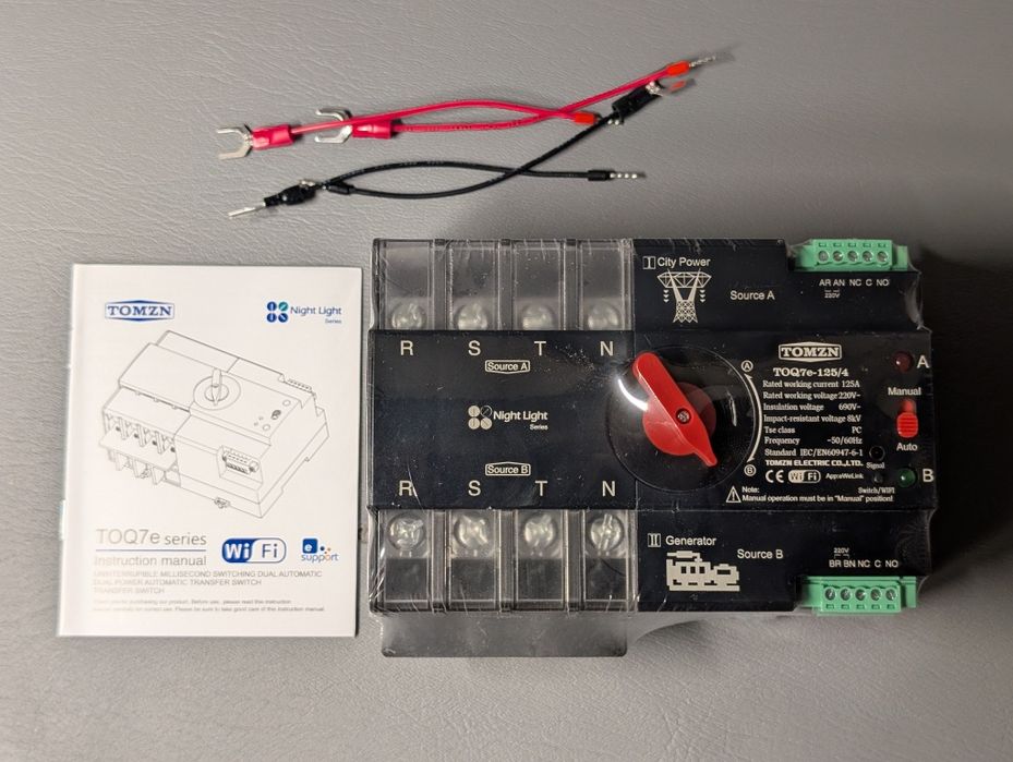 Tomzn трифазний опт 380 Toq7 125 4 АВР Автомат вводу перемикач