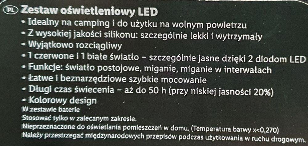 Lampki led oświetlenie rowerowe