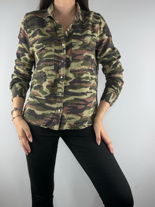 Khaki koszula wojskowa militarna moro Forever 21 rozmiar L