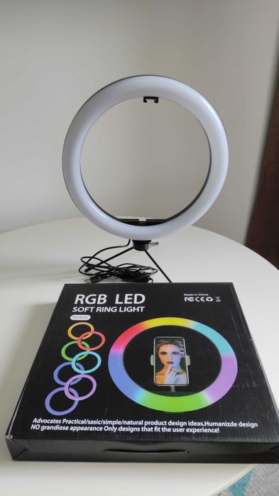 Кольцевая лампа RGB 30 см для селфи LED