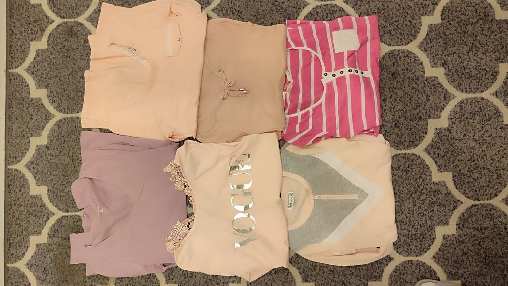 Zestaw ubrań bluzki sweterki 11 sztuk