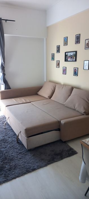 Sofá cama, chaise lounge com arrumação