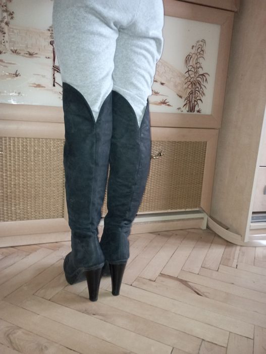 Ботфорти жіночі сапоги натуральна шкіра 39 р