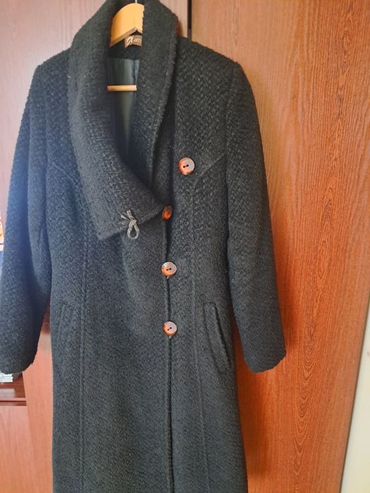 Palto wełniane czarne