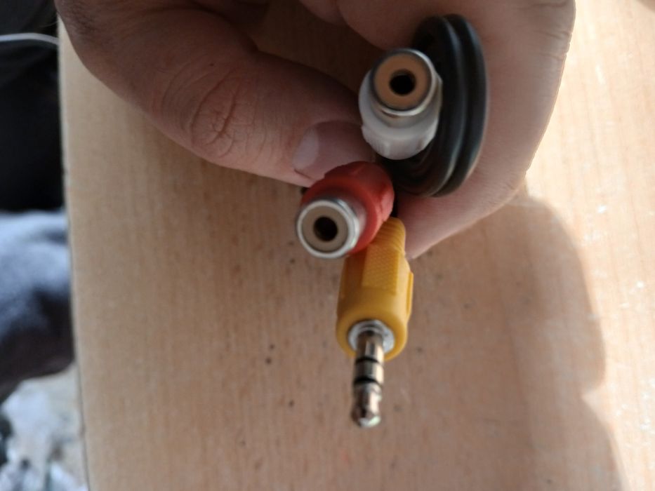 Przejsciowka l jack 3.5 mm- 2 cinche żeńskie RCA , długość  0.6 m