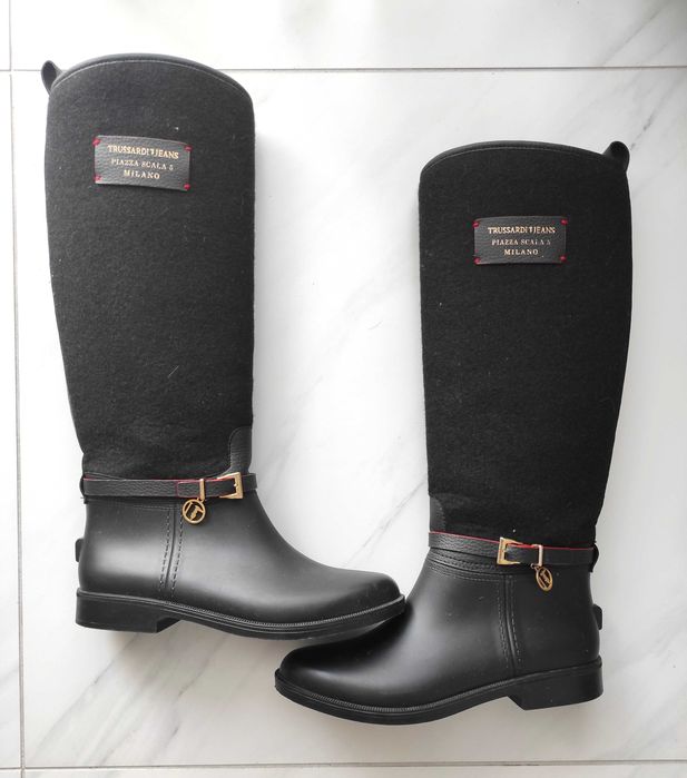 Kalosze Trussardi Jeans oryginalne, rozmiar 39,  bardzo dobry stan