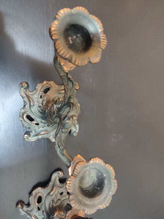 Conjunto 2 castiçais antigos