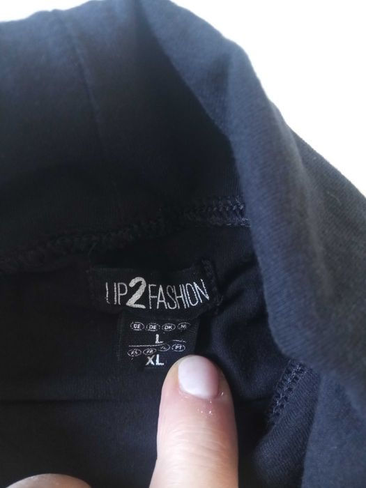 Up2Fasion czarny golf sweterek damski bawełna r L