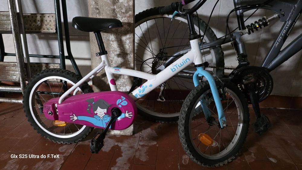 Bicicleta criança rosa usada