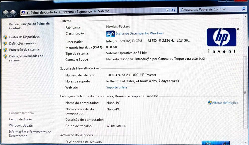 Pc Hp touchsmart 600