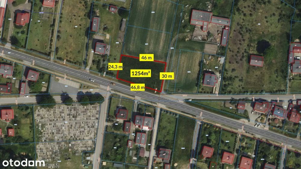 Działka budowlana Strzebiń 1254m2