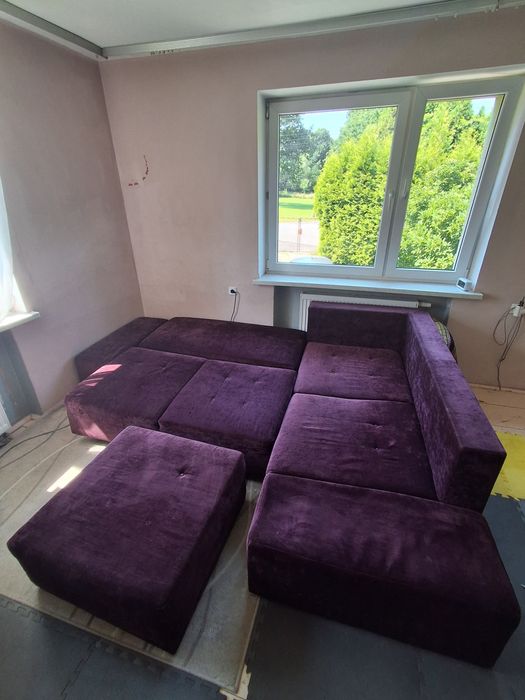 Rogówka sofa z pufą
