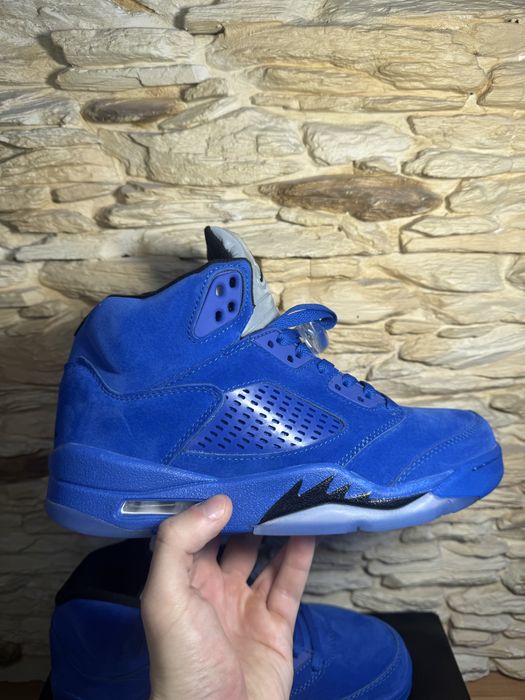 Кросівки Air Jordan 5 Retro Blue Suede р40-44